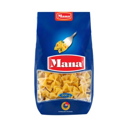 ماکارانی پروانه ای شیاردار 500 گرمی مانا
